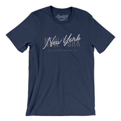 New York Overprint Men/Unisex T-Shirt-Navy-Allegiant Goods Co. Vintage Sports Apparel