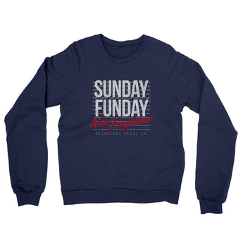 Sunday Funday New England Midweight French Terry Crewneck Sweatshirt-Allegiant Goods Co. Vintage Sports Apparel