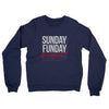 Sunday Funday New England Midweight French Terry Crewneck Sweatshirt-Navy-Allegiant Goods Co. Vintage Sports Apparel
