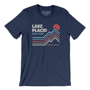 Lake Placid New York Men/Unisex T-Shirt-Navy-Allegiant Goods Co. Vintage Sports Apparel