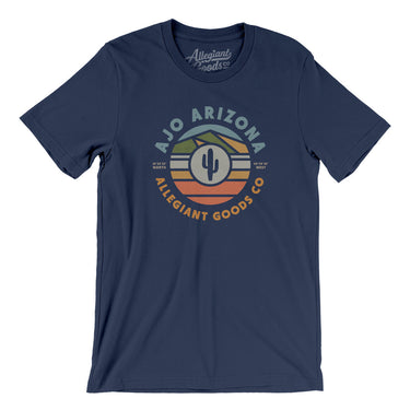 Ajo Arizona Retro Badge Men/Unisex T-Shirt-Navy-Allegiant Goods Co. Vintage Sports Apparel