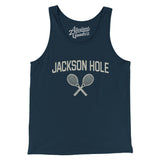 Jackson Hole Tennis Men/Unisex Tank Top-Navy-Allegiant Goods Co. Vintage Sports Apparel