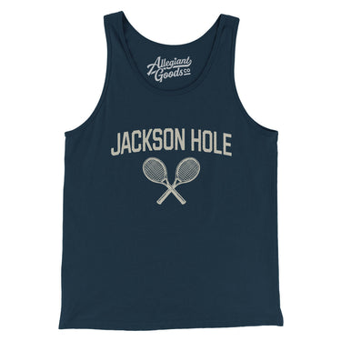 Jackson Hole Tennis Men/Unisex Tank Top-Navy-Allegiant Goods Co. Vintage Sports Apparel