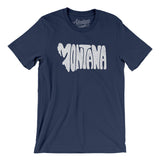 Montana State Shape Text Men/Unisex T-Shirt-Allegiant Goods Co. Vintage Sports Apparel
