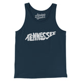 Tennessee State Shape Text Men/Unisex Tank Top-Allegiant Goods Co. Vintage Sports Apparel