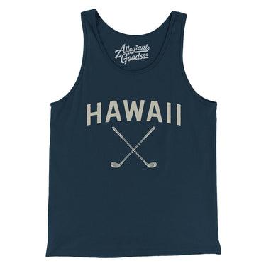 Hawaii Golf Men/Unisex Tank Top-Navy-Allegiant Goods Co. Vintage Sports Apparel