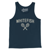 Whitefish Tennis Men/Unisex Tank Top-Navy-Allegiant Goods Co. Vintage Sports Apparel