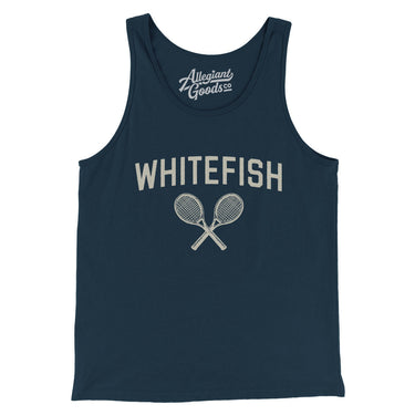 Whitefish Tennis Men/Unisex Tank Top-Navy-Allegiant Goods Co. Vintage Sports Apparel