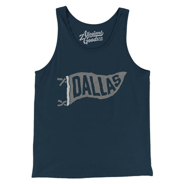 Dallas Pennant Men/Unisex Tank Top-Allegiant Goods Co. Vintage Sports Apparel