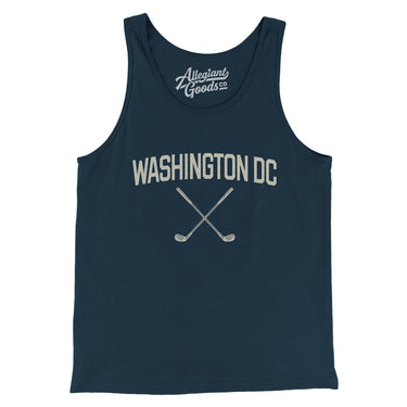 Washington Dc Golf Men/Unisex Tank Top-Navy-Allegiant Goods Co. Vintage Sports Apparel