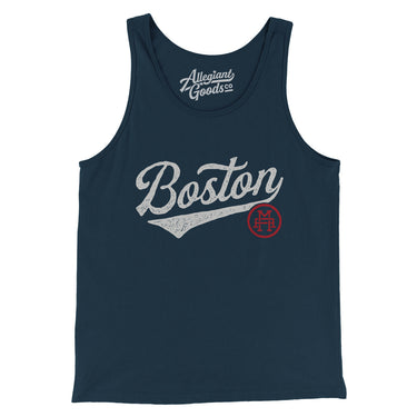 Boston Vintage Script Men/Unisex Tank Top-Allegiant Goods Co. Vintage Sports Apparel
