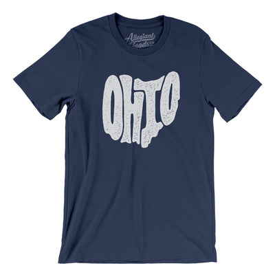 Ohio State Shape Text Men/Unisex T-Shirt-Navy-Allegiant Goods Co. Vintage Sports Apparel