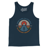 Lone Pine California Retro Badge Men/Unisex Tank Top-Navy-Allegiant Goods Co. Vintage Sports Apparel