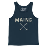 Maine Golf Men/Unisex Tank Top-Navy-Allegiant Goods Co. Vintage Sports Apparel