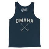 Omaha Golf Men/Unisex Tank Top-Navy-Allegiant Goods Co. Vintage Sports Apparel