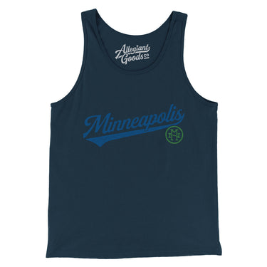 Minneapolis Vintage Script Men/Unisex Tank Top-Allegiant Goods Co. Vintage Sports Apparel