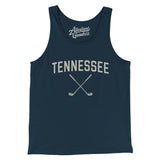 Tennessee Golf Men/Unisex Tank Top-Navy-Allegiant Goods Co. Vintage Sports Apparel