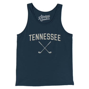 Tennessee Golf Men/Unisex Tank Top-Navy-Allegiant Goods Co. Vintage Sports Apparel