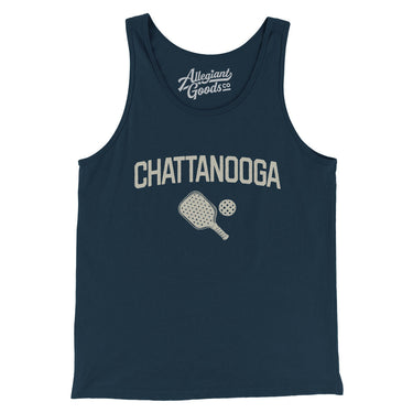 Chattanooga Pickleball Men/Unisex Tank Top-Navy-Allegiant Goods Co. Vintage Sports Apparel
