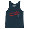 Atlanta Vintage Script Men/Unisex Tank Top-Navy-Allegiant Goods Co. Vintage Sports Apparel