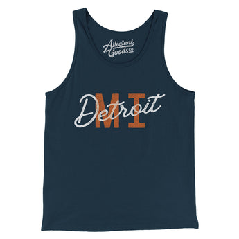 Detroit Mi Overprinted Men/Unisex Tank Top-Allegiant Goods Co. Vintage Sports Apparel