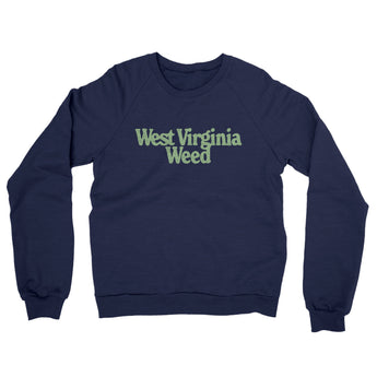 West Virginia Weed Midweight French Terry Crewneck Sweatshirt-Allegiant Goods Co. Vintage Sports Apparel