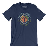 Sedona Arizona Retro Badge Men/Unisex T-Shirt-Navy-Allegiant Goods Co. Vintage Sports Apparel