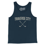 Traverse City Golf Men/Unisex Tank Top-Navy-Allegiant Goods Co. Vintage Sports Apparel