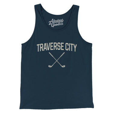 Traverse City Golf Men/Unisex Tank Top-Navy-Allegiant Goods Co. Vintage Sports Apparel