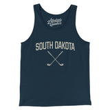 South Dakota Golf Men/Unisex Tank Top-Navy-Allegiant Goods Co. Vintage Sports Apparel