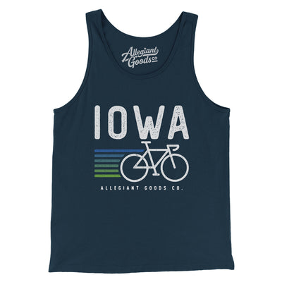 Iowa Cycling Men/Unisex Tank Top-Navy-Allegiant Goods Co. Vintage Sports Apparel
