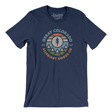 Ouray Colorado Retro Badge Men/Unisex T-Shirt-Navy-Allegiant Goods Co. Vintage Sports Apparel