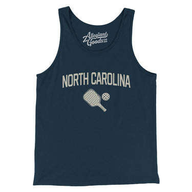 North Carolina Pickleball Men/Unisex Tank Top-Navy-Allegiant Goods Co. Vintage Sports Apparel