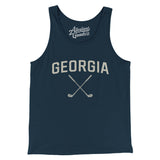 Georgia Golf Men/Unisex Tank Top-Navy-Allegiant Goods Co. Vintage Sports Apparel