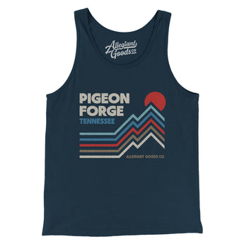 Pigeon Forge Tennessee Men/Unisex Tank Top-Navy-Allegiant Goods Co. Vintage Sports Apparel