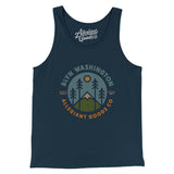 Blye Washington Retro Badge Men/Unisex Tank Top-Navy-Allegiant Goods Co. Vintage Sports Apparel