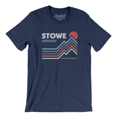 Stowe Vermont Men/Unisex T-Shirt-Navy-Allegiant Goods Co. Vintage Sports Apparel