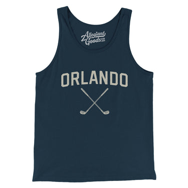 Orlando Golf Men/Unisex Tank Top-Navy-Allegiant Goods Co. Vintage Sports Apparel