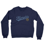 Memphis Vintage Script Midweight French Terry Crewneck Sweatshirt-Allegiant Goods Co. Vintage Sports Apparel