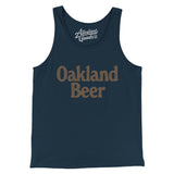 Oakland Beer Men/Unisex Tank Top-Navy-Allegiant Goods Co. Vintage Sports Apparel