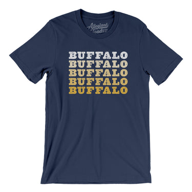 Buffalo Repeat Men/Unisex T-Shirt-Navy-Allegiant Goods Co. Vintage Sports Apparel