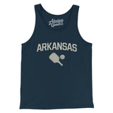 Arkansas Pickleball Men/Unisex Tank Top-Navy-Allegiant Goods Co. Vintage Sports Apparel