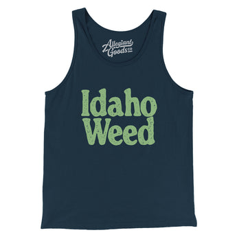 Idaho Weed Men/Unisex Tank Top-Navy-Allegiant Goods Co. Vintage Sports Apparel