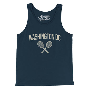 Washington Dc Tennis Men/Unisex Tank Top-Navy-Allegiant Goods Co. Vintage Sports Apparel
