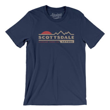 Scottsdale Mountain Sunset Men/Unisex T-Shirt-Navy-Allegiant Goods Co. Vintage Sports Apparel