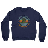 Eureka California Retro Badge Midweight French Terry Crewneck Sweatshirt-Navy-Allegiant Goods Co. Vintage Sports Apparel