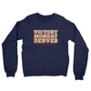 Victory Monday Denver Midweight French Terry Crewneck Sweatshirt-Navy-Allegiant Goods Co. Vintage Sports Apparel