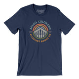Salida Colorado Retro Badge Men/Unisex T-Shirt-Navy-Allegiant Goods Co. Vintage Sports Apparel
