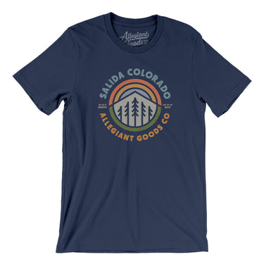 Salida Colorado Retro Badge Men/Unisex T-Shirt-Navy-Allegiant Goods Co. Vintage Sports Apparel