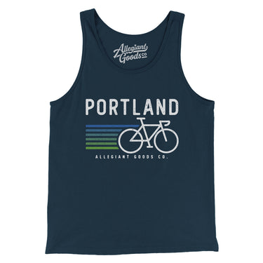 Portland Cycling Men/Unisex Tank Top-Allegiant Goods Co. Vintage Sports Apparel